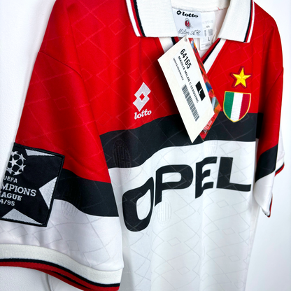 BNWT AC Milan 1994-1995 Away Champions League Football Shirt Lotto