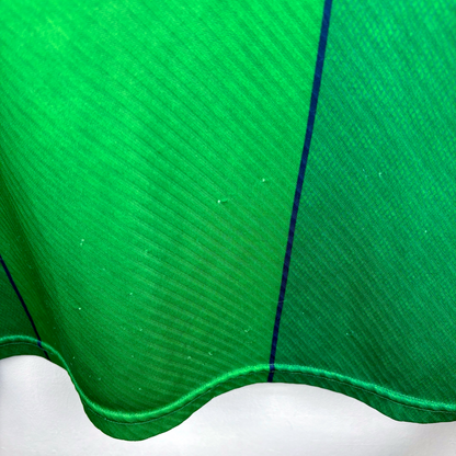 Green Eire Ireland 1994-1996 vintage football shirt with blue pinstripes and Umbro logo detailing. - Eire Ireland 1994/1995/1996 Home Football Shirt Umbro