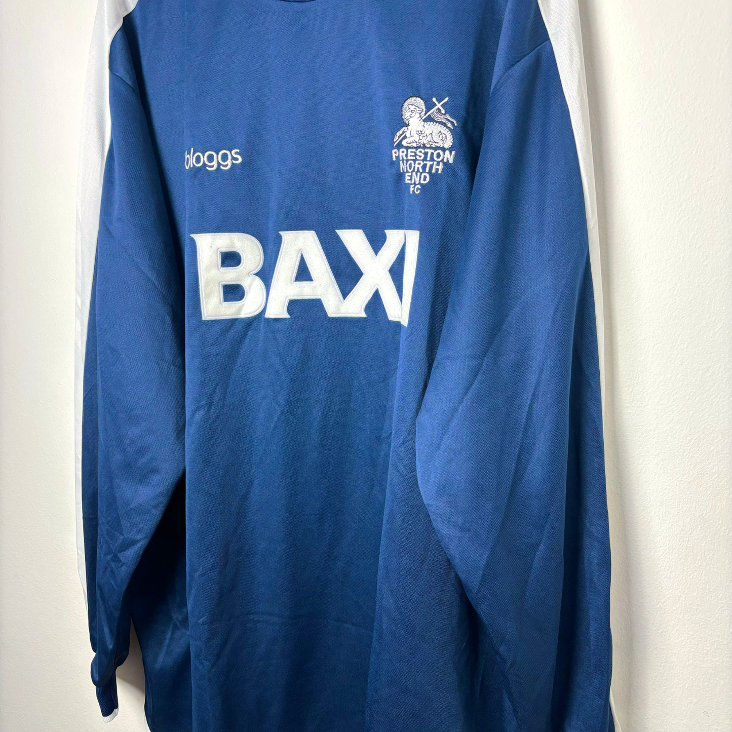 Preston North End 2000-2001 Longsleeve Away Football Shirt Bloggs