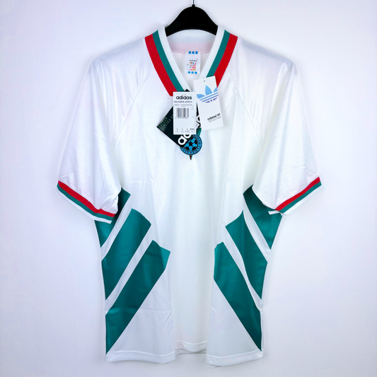 Vintage Bulgaria 1994 home shirt by adidas with green and red trim