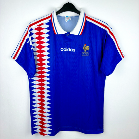 France 1994/1995/1996 Home Football Maiilot Shirt Adidas