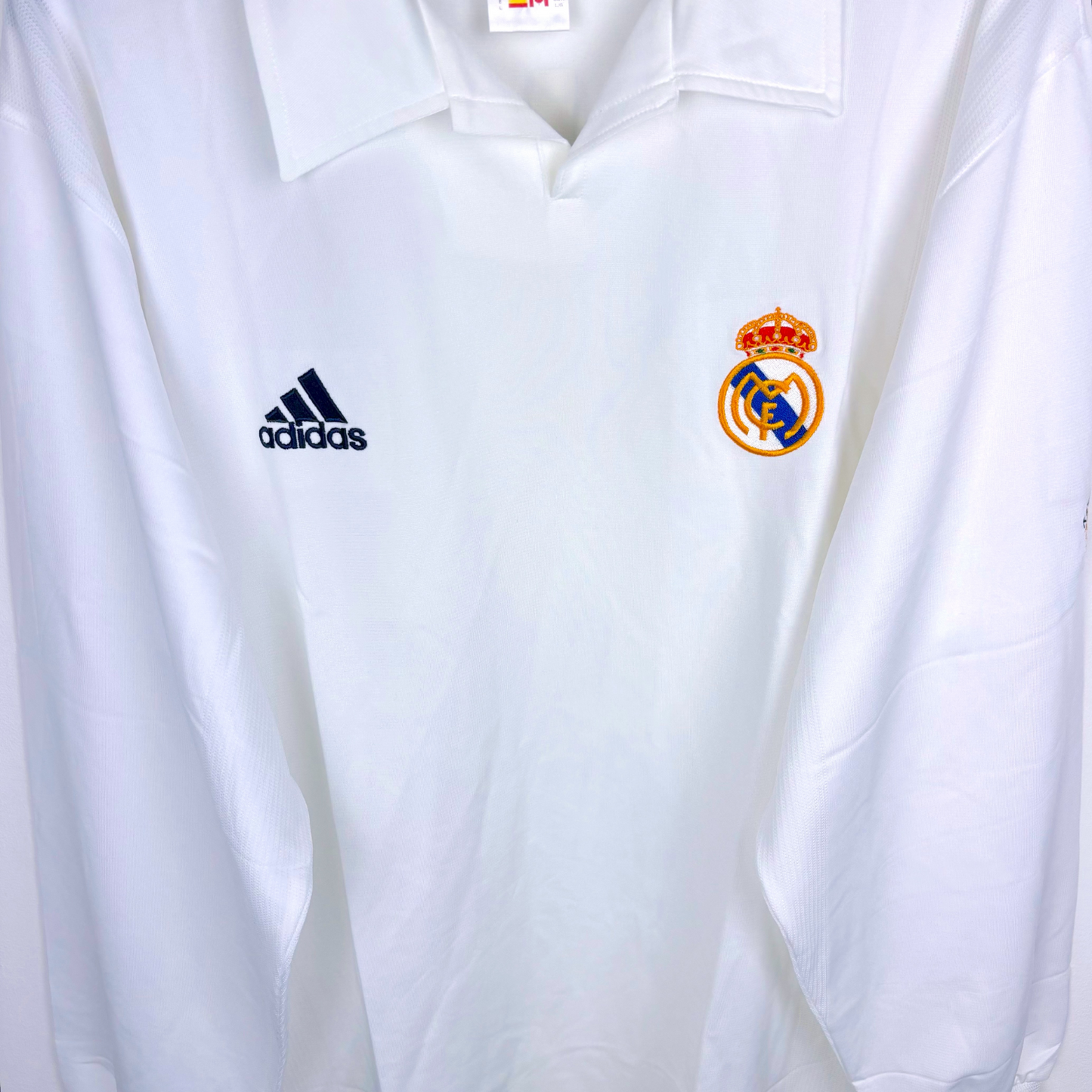 Real Madrid 2001-2002 Centenary Long Sleeve Football Shirt Jersey Adida
