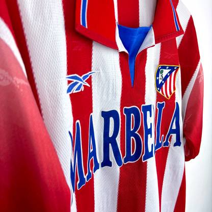 Atletico Madrid 1998-1999 Reebok Home Football Shirt Camiseta Marbella