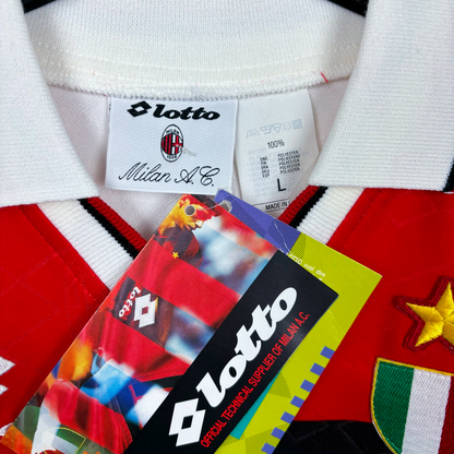 BNWT AC Milan 1994-1995 Away Champions League Football Shirt Lotto