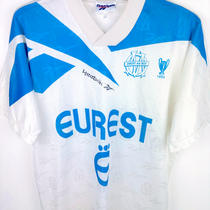 Olympique de Marseille 1994-1995 Home Football Maillot Shirt Reebok