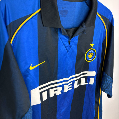 Inter Milan 2001-2002 Home Football Shirt Maglia Calcio Nike - Ronaldo
