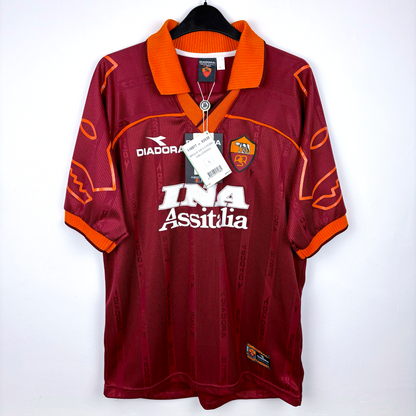 BNWT AS Roma 1999/2000 Home Football Shirt Maglia Calcio Diadora Nakata