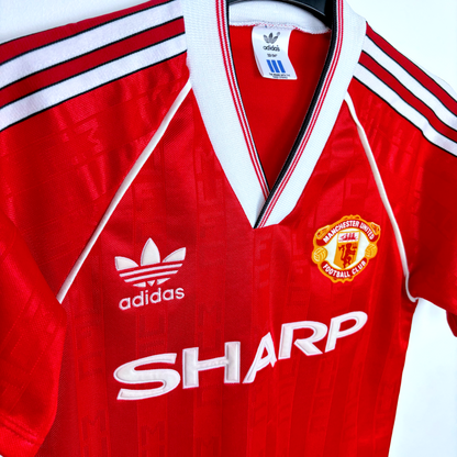 Manchester United 1988/1989/1990 Home Football Shirt Adidas