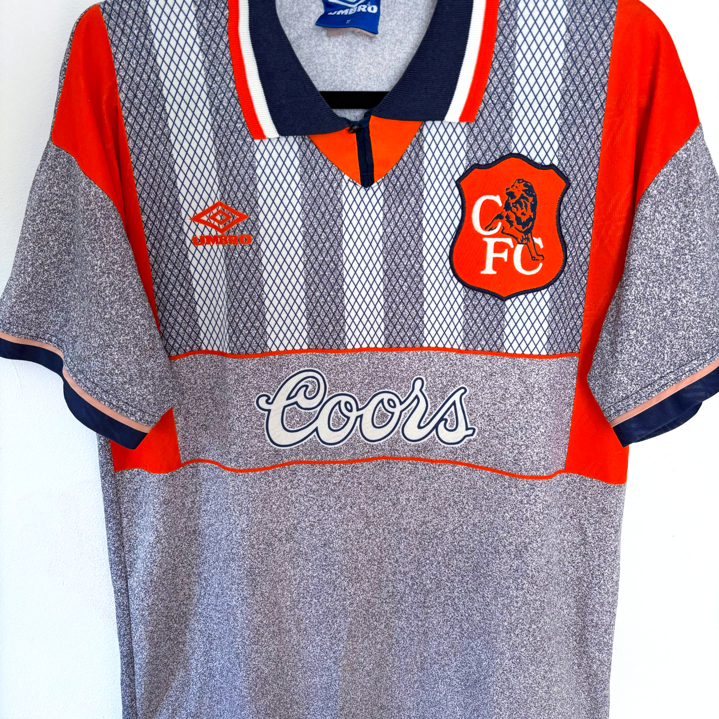 Vintage Chelsea away football shirt 1994-1996 with Coors sponsor and Umbro logo, retro football classics shirt. - Chelsea 1994/1995/1996 Away Football Shirt Umbro Jersey Coors