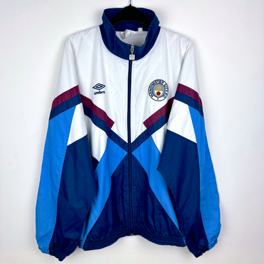Manchester City 1989/1990/1991 Umbro Training Football Zip Track Tracks
