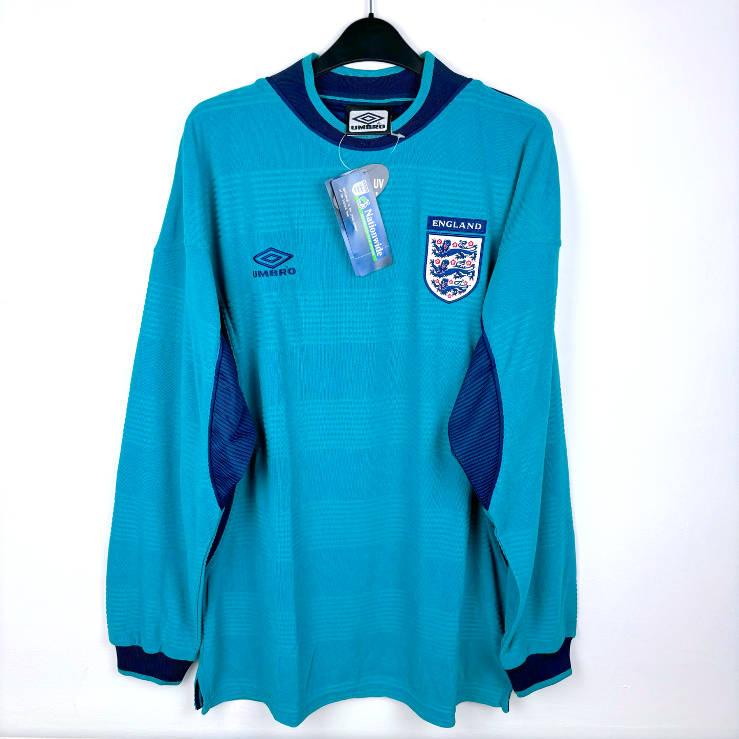 BNWT England 1999/2000/2001 Euro Umbro Home Football Shirt Goalkeeper