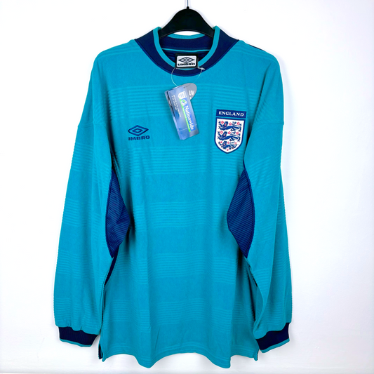 BNWT England 1999/2000/2001 Euro Umbro Home Football Shirt Goalkeeper