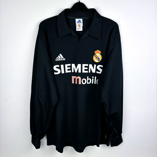 Real Madrid 2001-2002 Away Centenary Long Sleeve Football Shirt Jersey