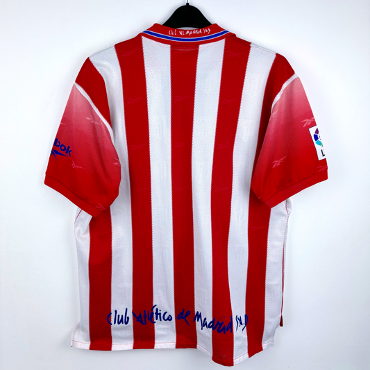 Atletico Madrid 1998-1999 Reebok Home Football Shirt Camiseta Marbella