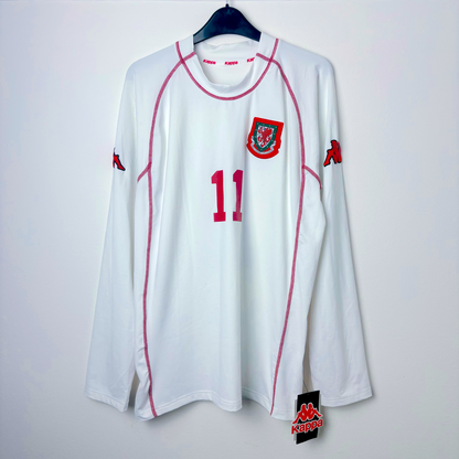 BNWT Cymru Wales 2000/2001/2002 Away Football Shirt Longsleeve Kappa