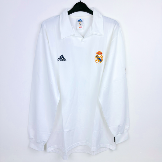 Real Madrid 2001-2002 Centenary Long Sleeve Football Shirt Jersey Adida