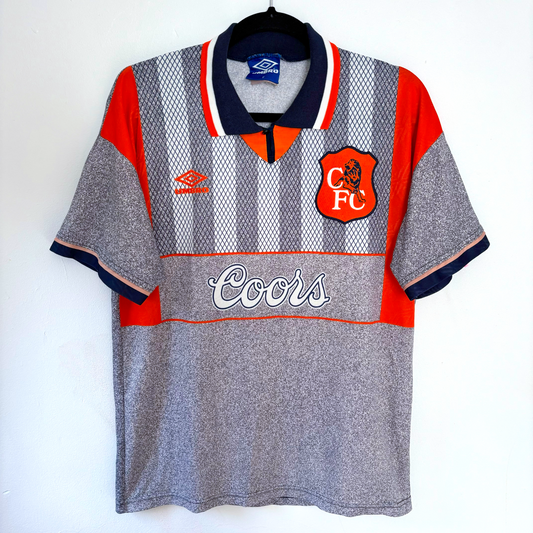 Vintage Chelsea 1994-1996 away football shirt by Umbro with Coors sponsorship, retro football classics shirts. - Chelsea 1994/1995/1996 Away Football Shirt Umbro Jersey Coors