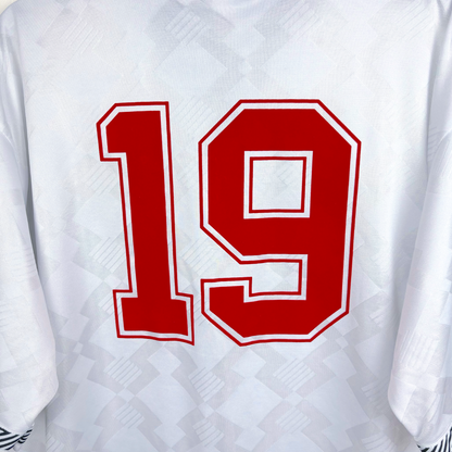 England 1990/1991/1992 Home Umbro Football Shirt Reissue - 19 Gascoigne