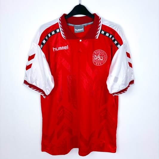 Denmark 1996/1997/1998 Home Football Shirt Hummel