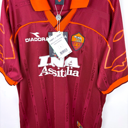 BNWT AS Roma 1999/2000 Home Football Shirt Maglia Calcio Diadora Nakata