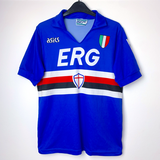 Sampdoria 1991-1992 Home Football Shirt Maglia Calcio Asics
