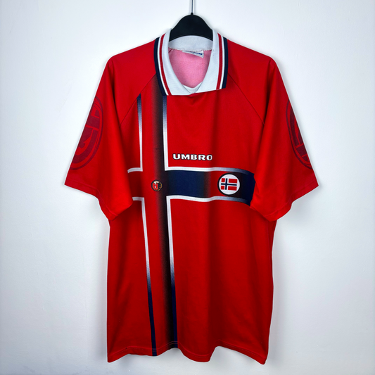 Norway 1997-1998 Home World Cup Football Shirt Umbro