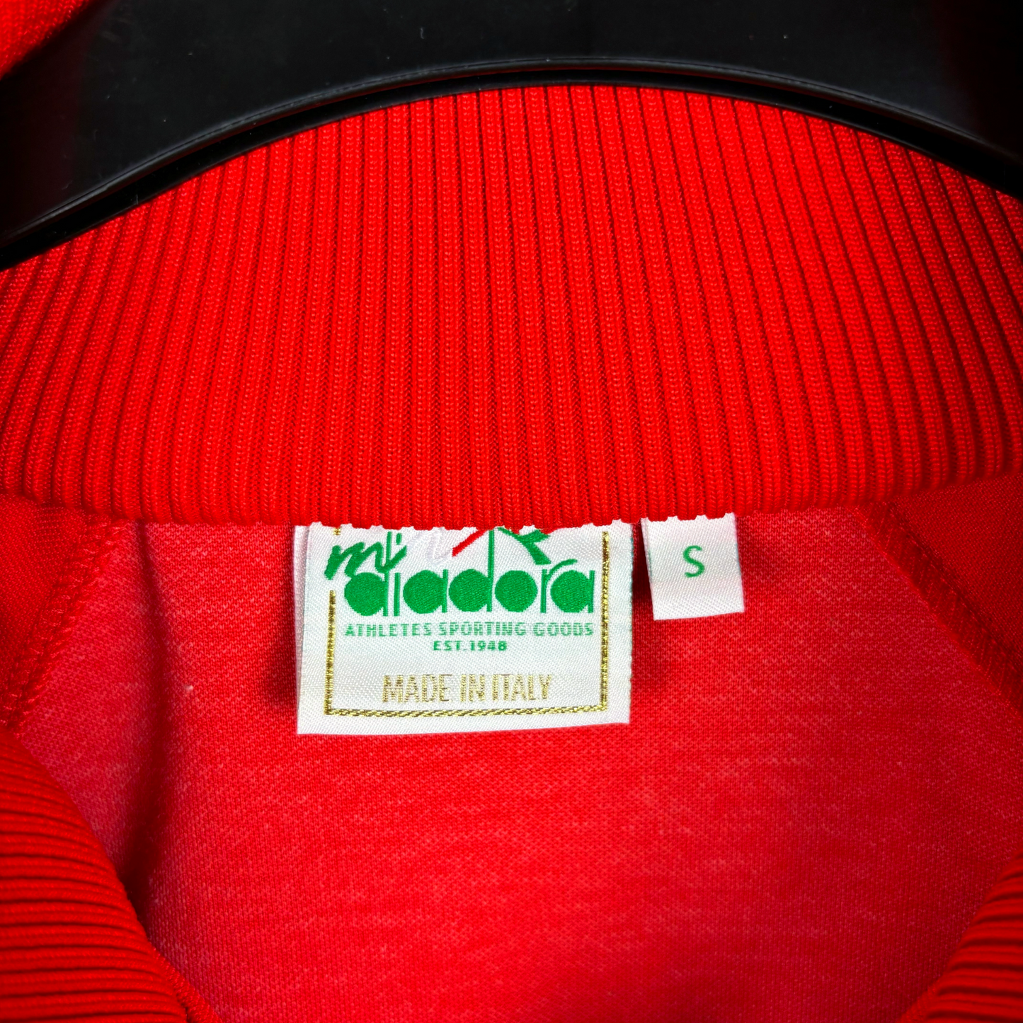 Italy 1986 Diadora  Retro Football Zip Track Tracksuit Jacket Anthem