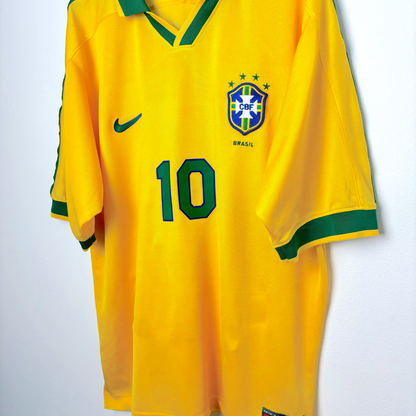 Brazil Copa America 1997-1998 Home Football Shirt Camisa Nike - Ronaldo