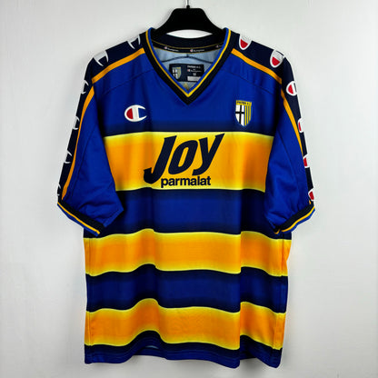 Parma 2001-2002 Champion Home Football Shirt Jersey - Nakata 10