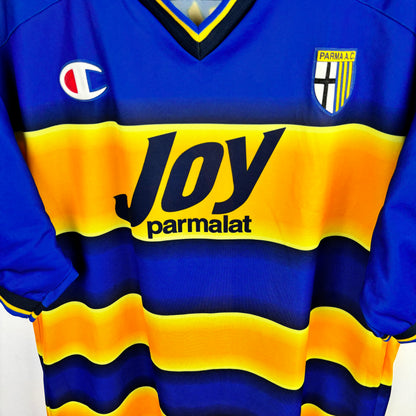 Parma 2001-2002 Champion Home Football Shirt Jersey - Nakata 10