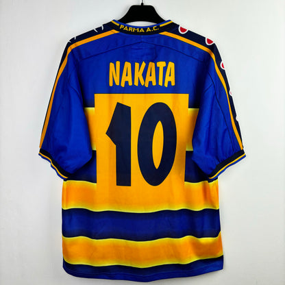 Parma 2001-2002 Champion Home Football Shirt Jersey - Nakata 10