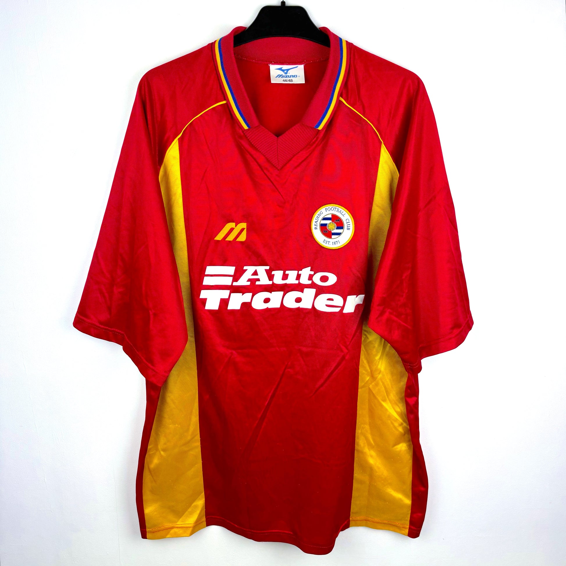 Reading FC 1998 away jersey with Auto Trader logo on a white background