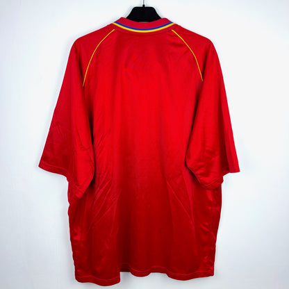 Reading FC 1998 away jersey with a colourful collar on a white background