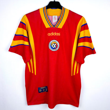 vintage 1996 Romania away football shirt by Adidas red jersey