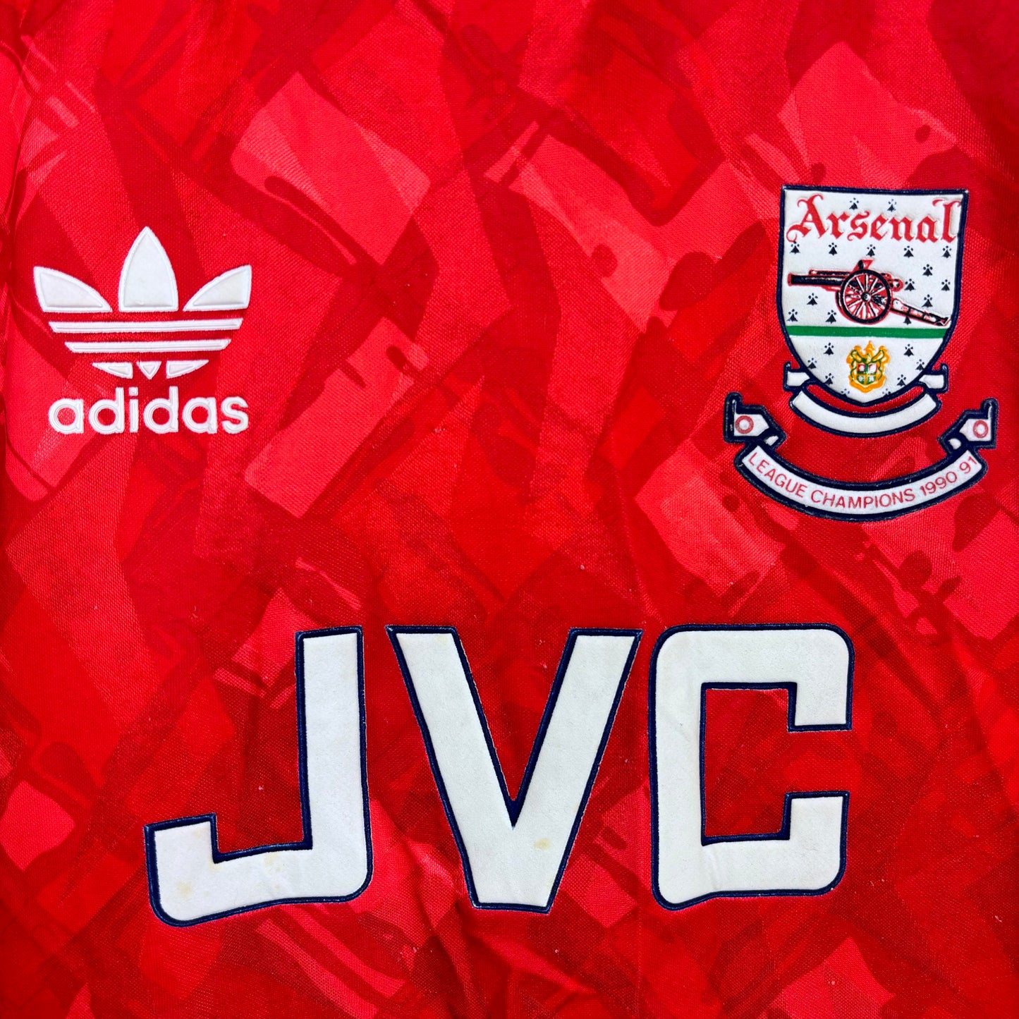 Arsenal 1990-1992 Adidas League Champions Home Football Shirt