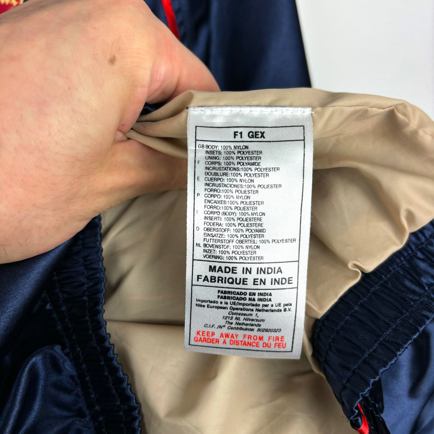 Arsenal 2001-2002 Nike Football Training Track Jacket