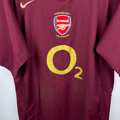 Arsenal 2005-2006 Nike Highbury Home Football Shirt