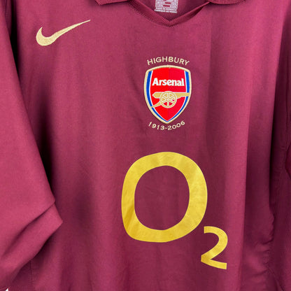 Arsenal 2005-2006 Nike Highbury Home Football Shirt
