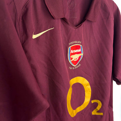 Arsenal 2005-2006 Redcurrant Nike Home Football Shirt