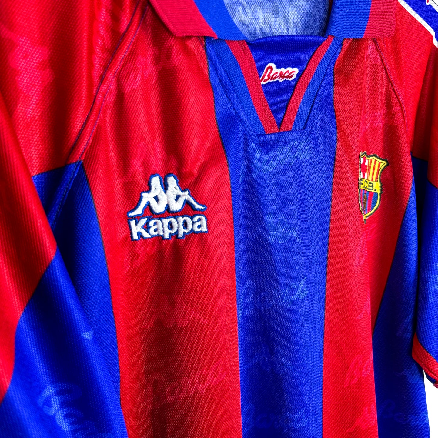 Barcelona 1995-1997 Kappa Home Football Shirt Ronaldo SUBLIMATED
