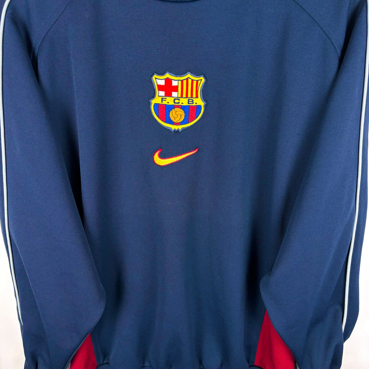 Barcelona 2000-2001 Nike Football Training Sweatshirt