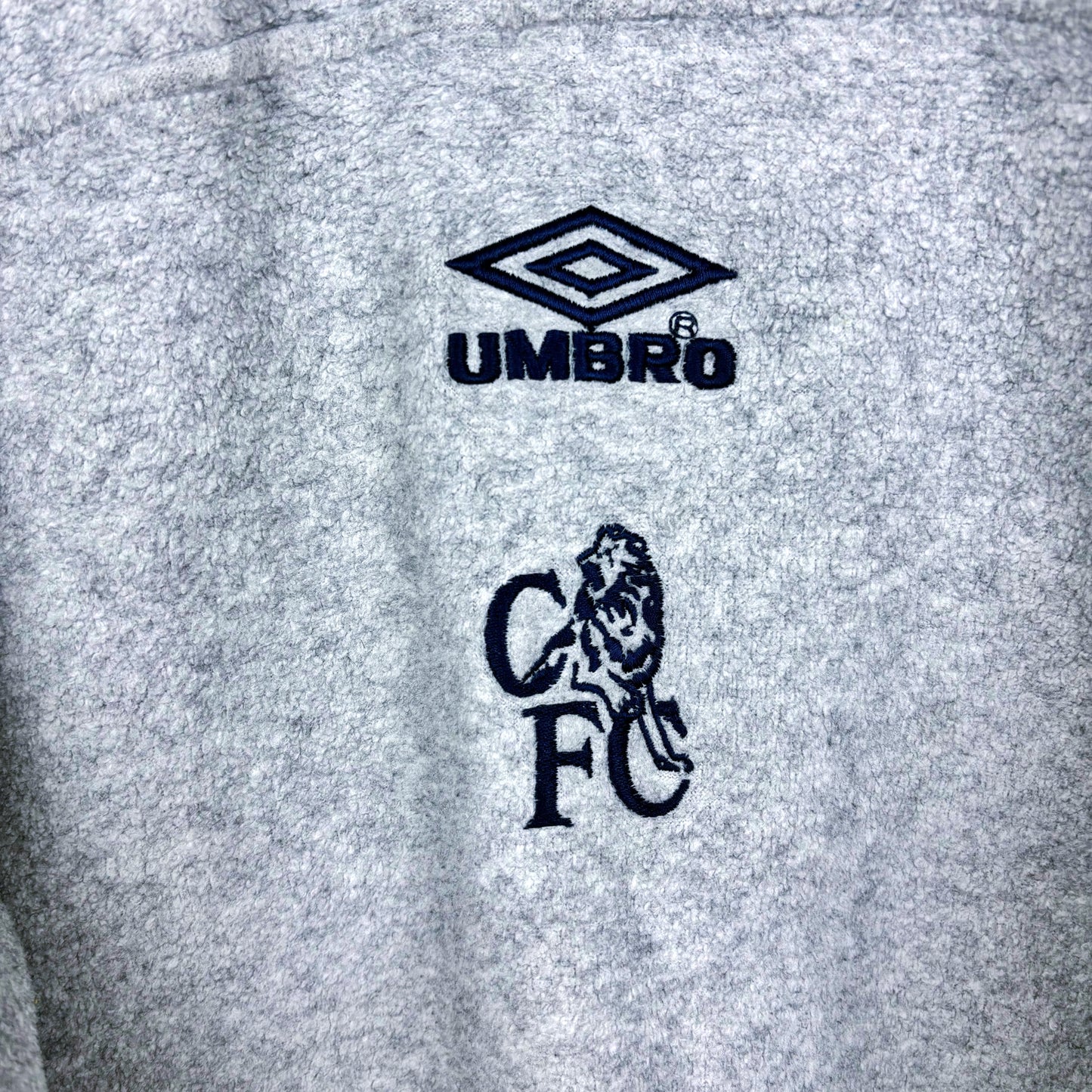 Chelsea 1990s-2000s Umbro Champions League Football Quarter Zip Fleece