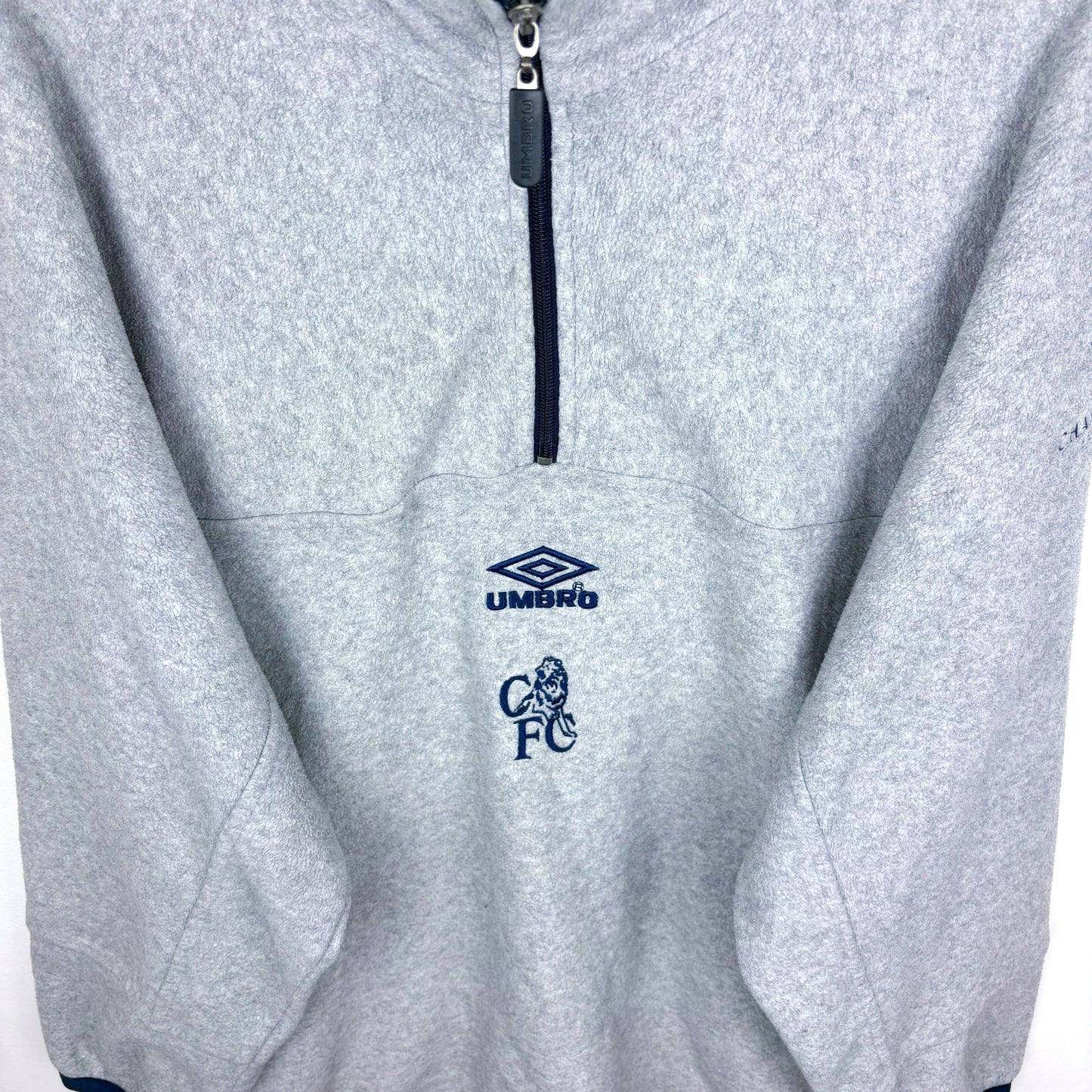 Chelsea 1990s-2000s Umbro Champions League Football Quarter Zip Fleece
