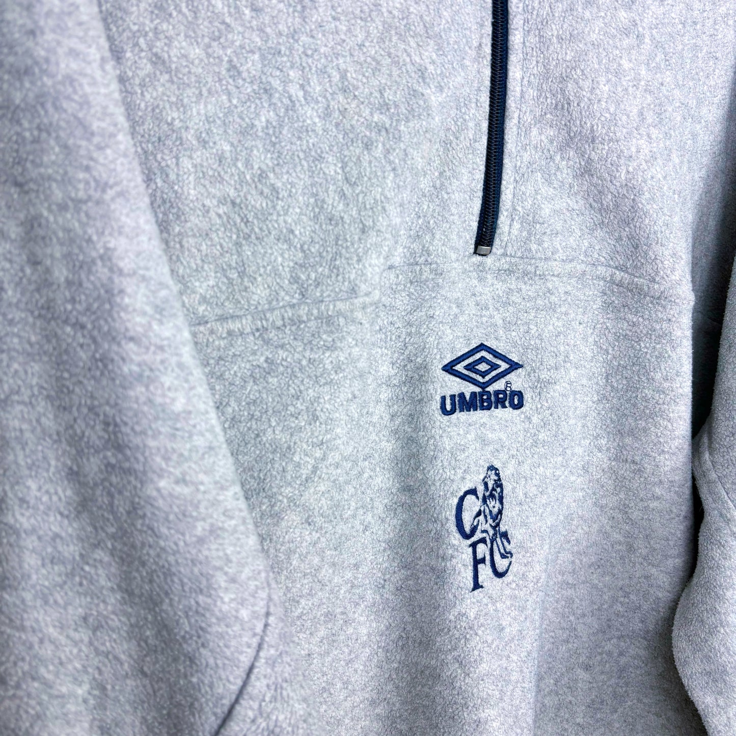 Chelsea 1990s-2000s Umbro Champions League Football Quarter Zip Fleece