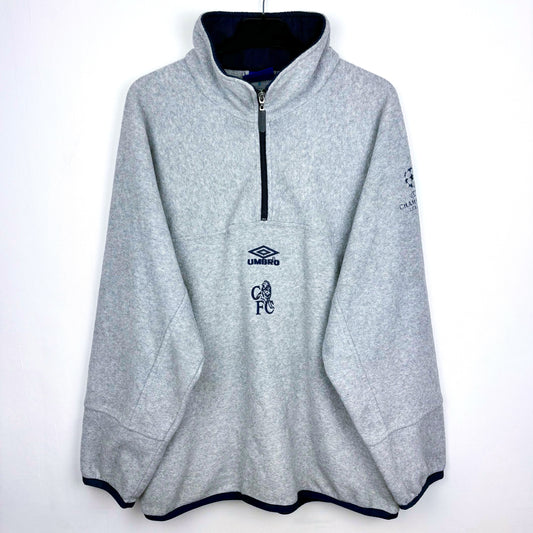 Chelsea 1990s-2000s Umbro Champions League Football Quarter Zip Fleece