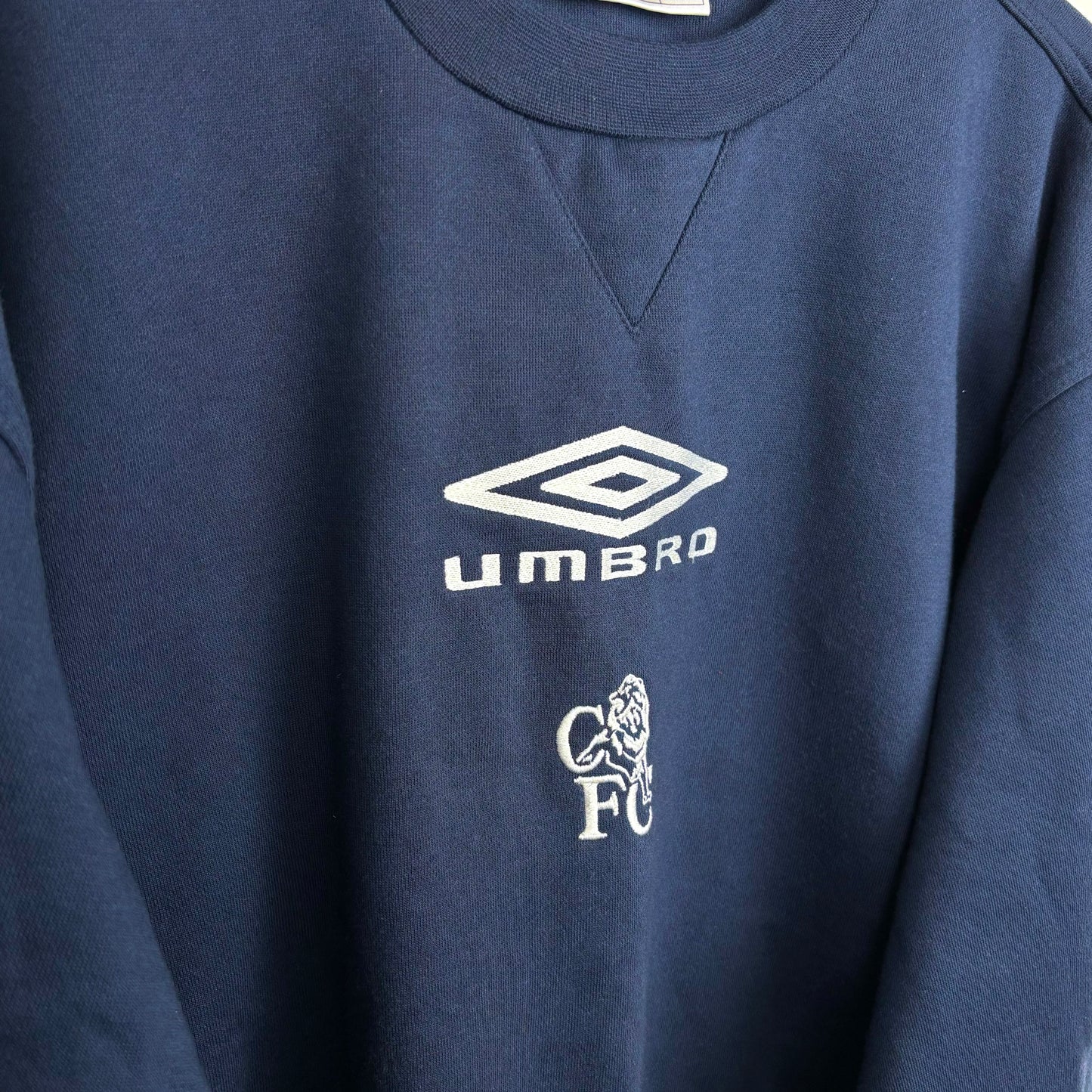 Chelsea 1990s-2000s Umbro Football Training Sweatshirt