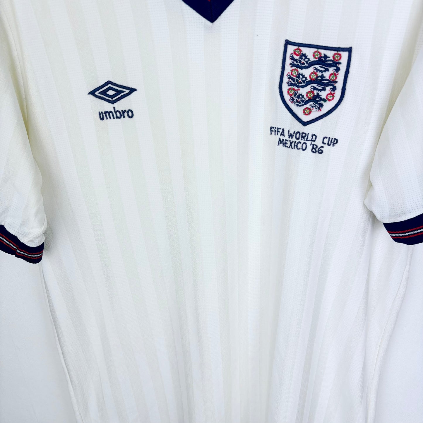 England 1986 World Cup AIRTEX Umbro Home Football Shirt