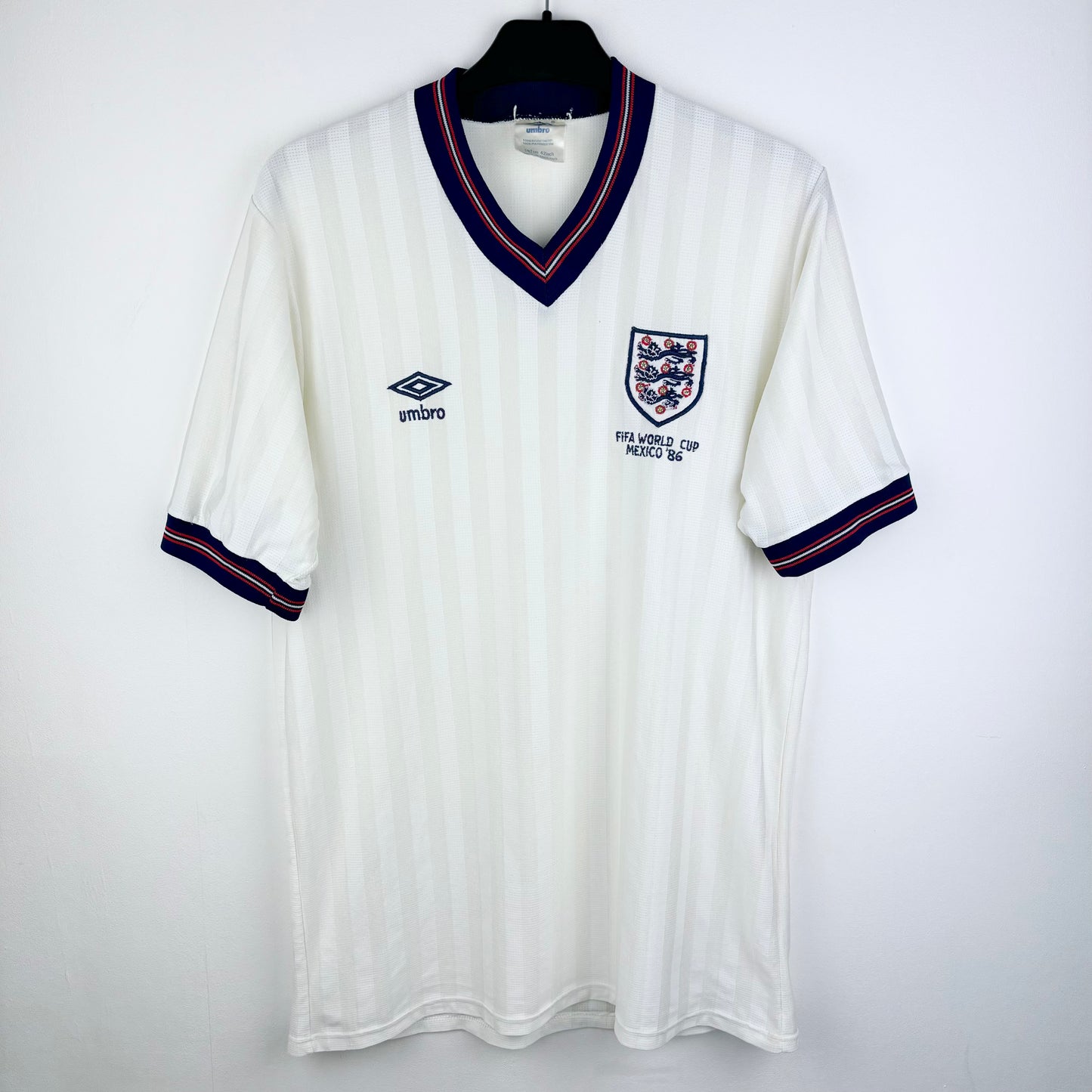 England 1986 World Cup AIRTEX Umbro Home Football Shirt