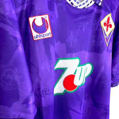 Fiorentina 1993-1994 Uhlsport Home Football Shirt
