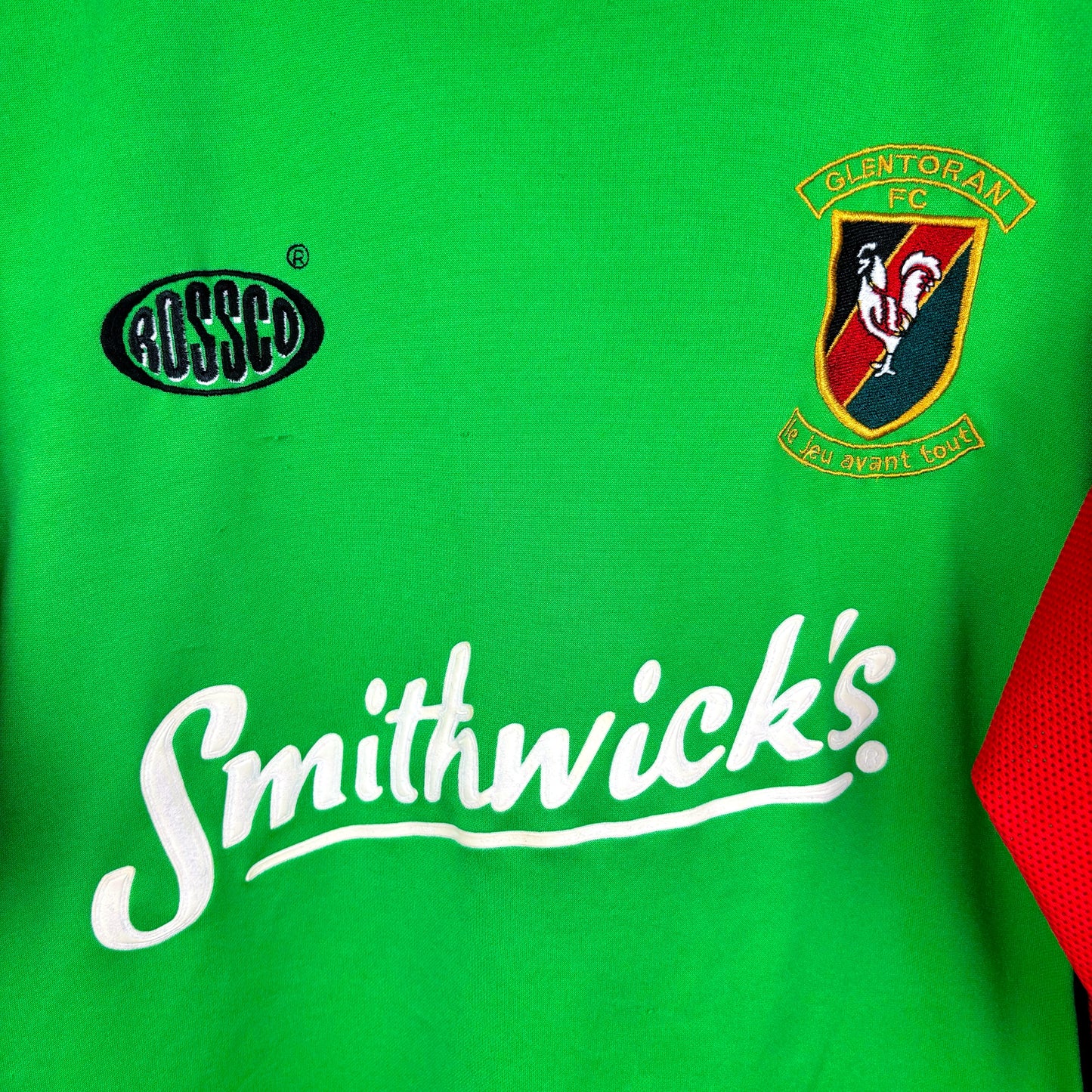 Glentoran 2001-2002 Rossco Home Football Shirt Jersey